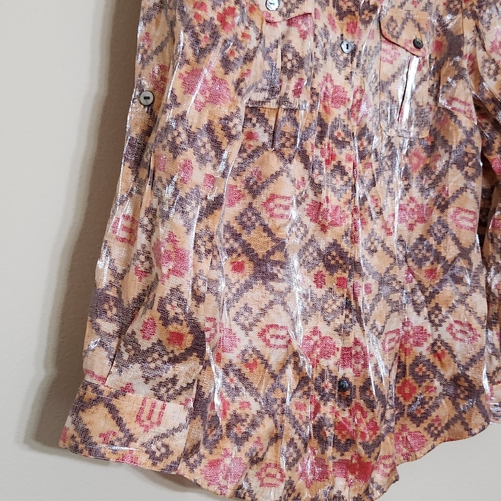 Ruby Rd. Multicolor Button Down Shirt - Picture 3 of 5